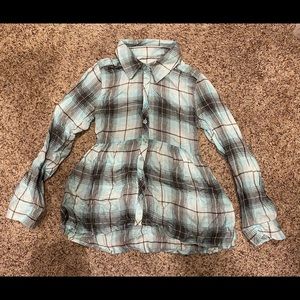 Justice New With Tags Flannel Shirt
